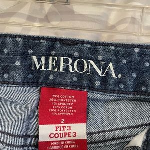 Polka dotted jeans size 3 brand-Merona